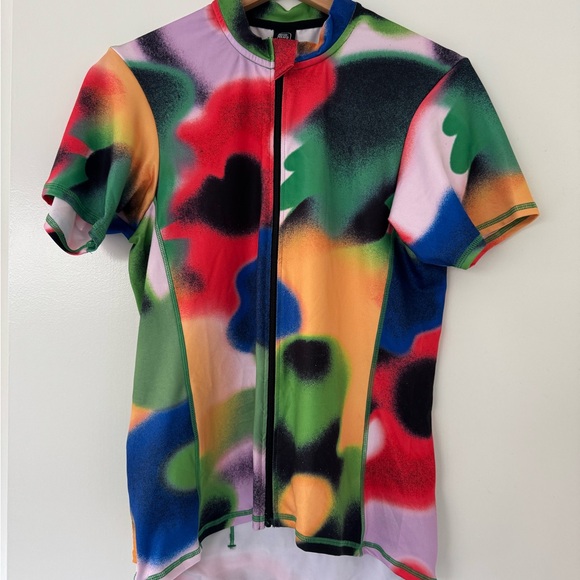 Brain Dead Colorful Floral Women’s Cycling Jersey Large - Picture 2 of 7
